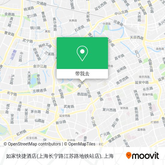 如家快捷酒店(上海长宁路江苏路地铁站店)地图