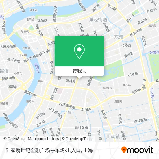 陆家嘴世纪金融广场停车场-出入口地图