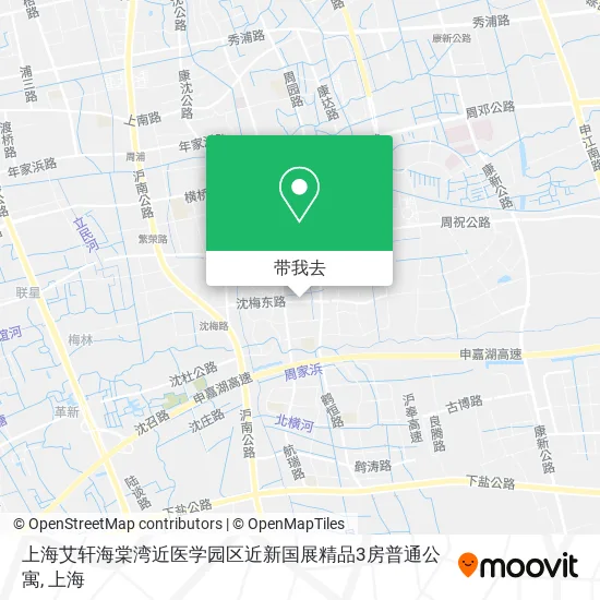 上海艾轩海棠湾近医学园区近新国展精品3房普通公寓地图