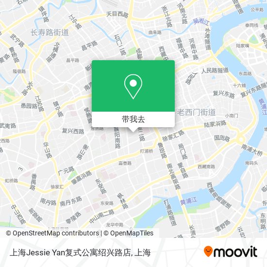 上海Jessie Yan复式公寓绍兴路店地图