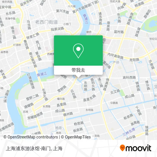 上海浦东游泳馆-南门地图