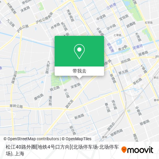 松江40路外圈[地铁4号口方向](北场停车场-北场停车场)地图