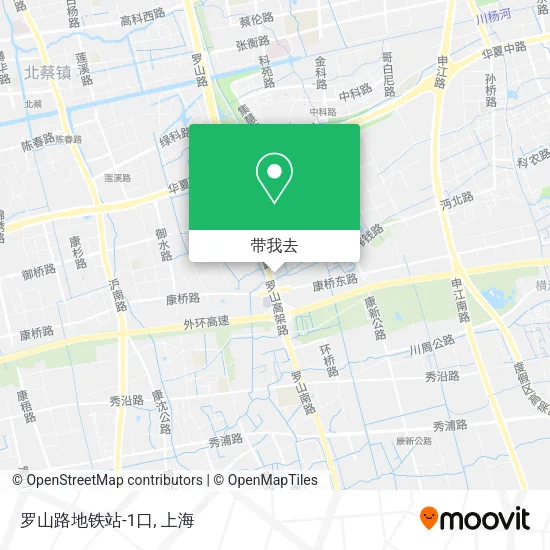 罗山路地铁站-1口地图