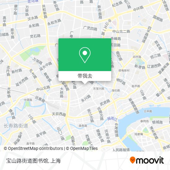 宝山路街道图书馆地图
