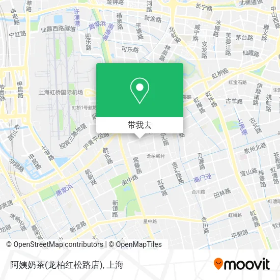 阿姨奶茶(龙柏红松路店)地图