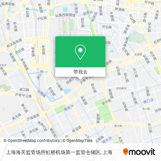 上海海关监管场所虹桥机场第一监管仓储区地图
