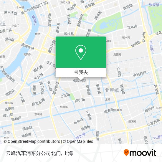 云峰汽车浦东分公司北门地图