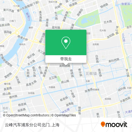 云峰汽车浦东分公司北门地图