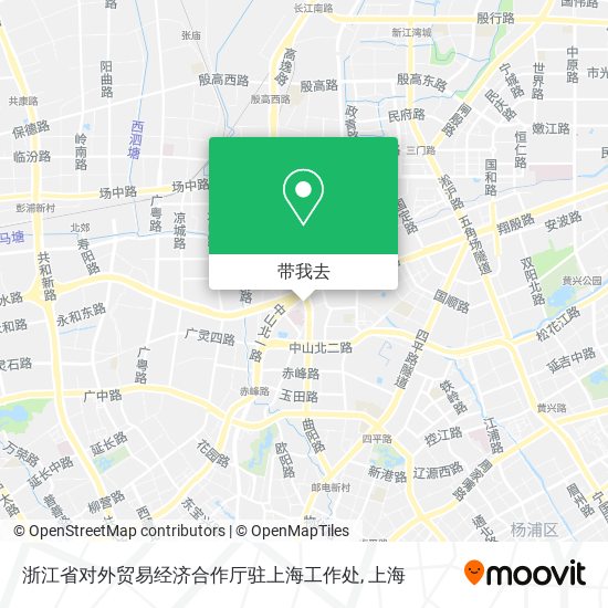 浙江省对外贸易经济合作厅驻上海工作处地图