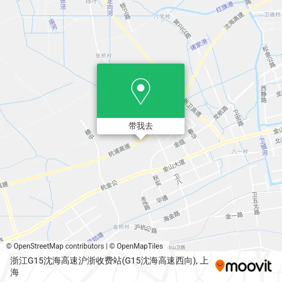 浙江G15沈海高速沪浙收费站(G15沈海高速西向)地图