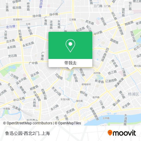 鲁迅公园-西北2门地图