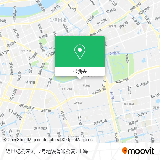 近世纪公园2、7号地铁普通公寓地图