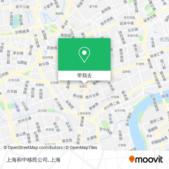 上海和中移民公司地图