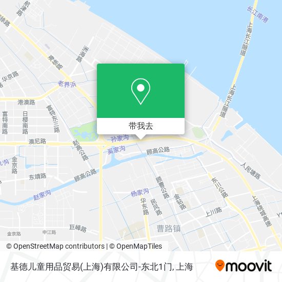 基德儿童用品贸易(上海)有限公司-东北1门地图
