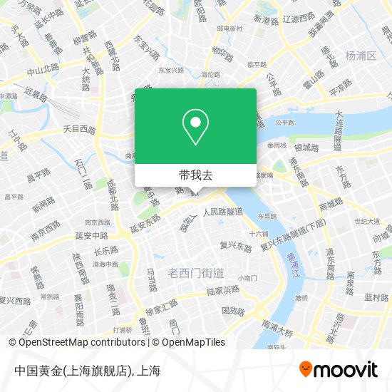 中国黄金(上海旗舰店)地图