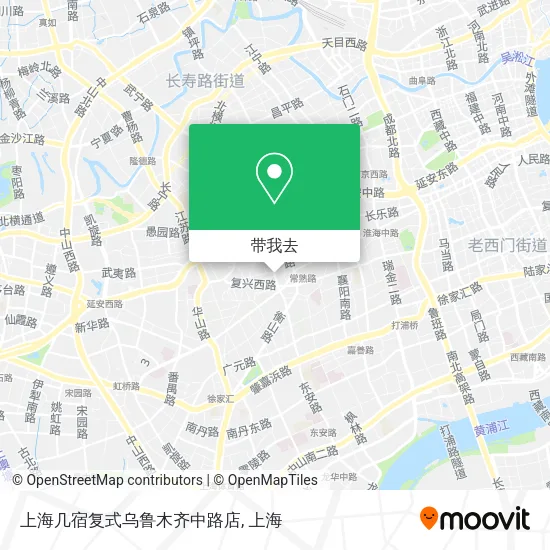 上海几宿复式乌鲁木齐中路店地图