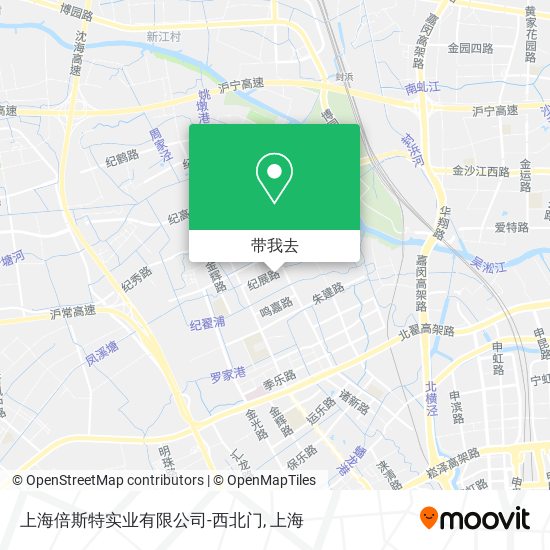 上海倍斯特实业有限公司-西北门地图