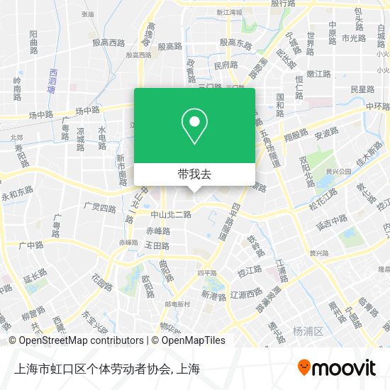 上海市虹口区个体劳动者协会地图