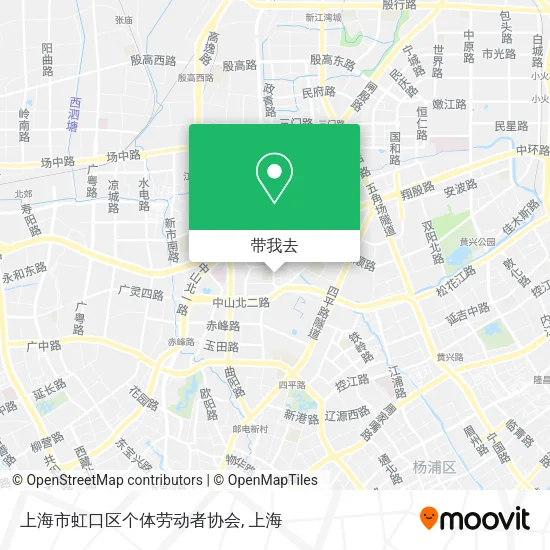 上海市虹口区个体劳动者协会地图