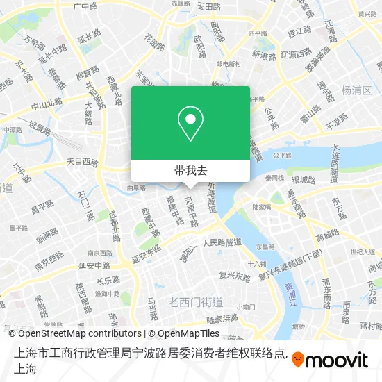 上海市工商行政管理局宁波路居委消费者维权联络点地图