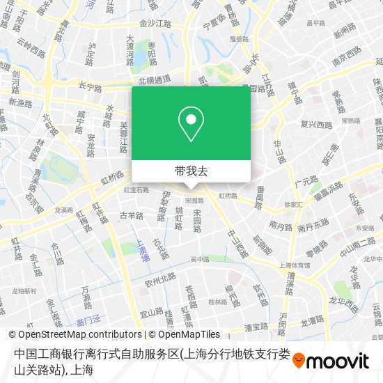 中国工商银行离行式自助服务区(上海分行地铁支行娄山关路站)地图