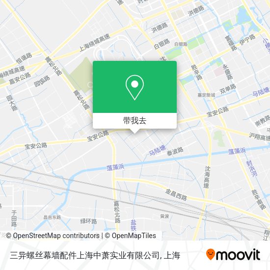 三异螺丝幕墙配件上海中萧实业有限公司地图