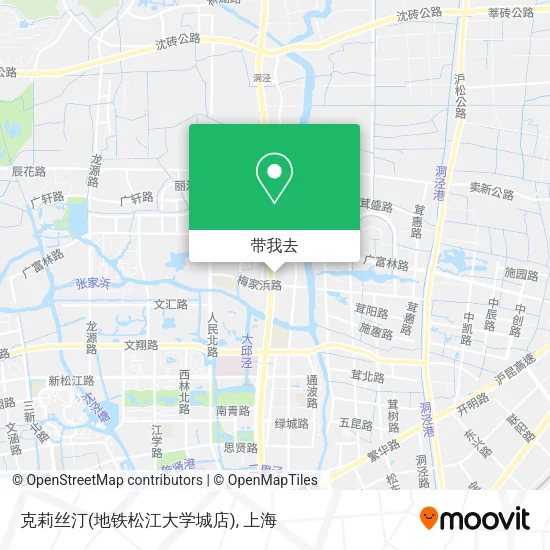 克莉丝汀(地铁松江大学城店)地图