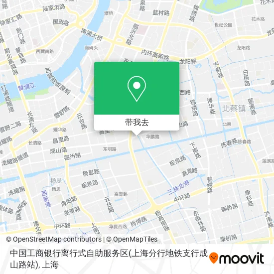 中国工商银行离行式自助服务区(上海分行地铁支行成山路站)地图
