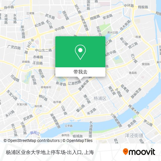 杨浦区业余大学地上停车场-出入口地图
