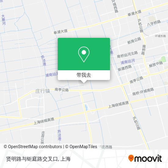 贤明路与钜庭路交叉口地图