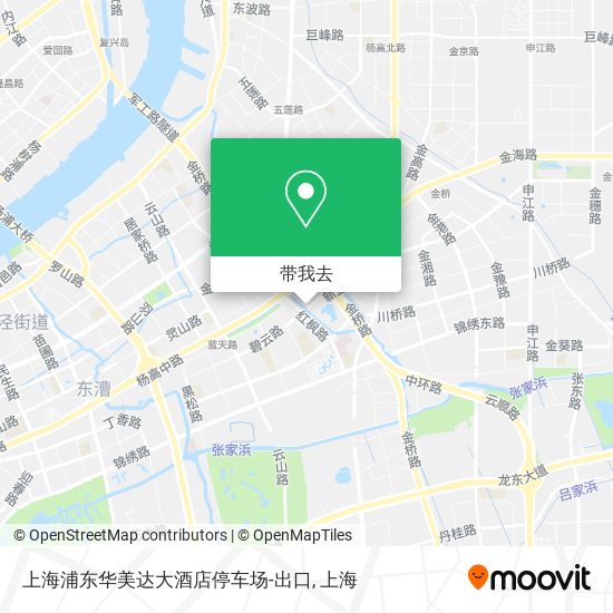 上海浦东华美达大酒店停车场-出口地图