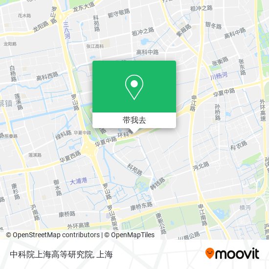 中科院上海高等研究院地图