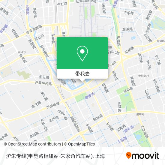沪朱专线(申昆路枢纽站-朱家角汽车站)地图