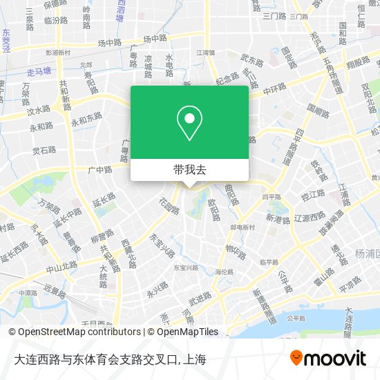 大连西路与东体育会支路交叉口地图