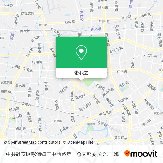 中共静安区彭浦镇广中西路第一总支部委员会地图