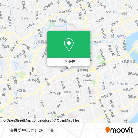 上海展览中心西广场地图