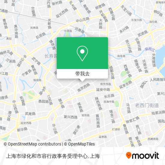 上海市绿化和市容行政事务受理中心地图