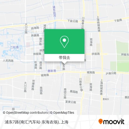 浦东7路(南汇汽车站-东海农场)地图