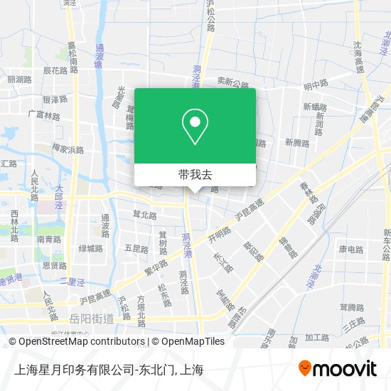 上海星月印务有限公司-东北门地图