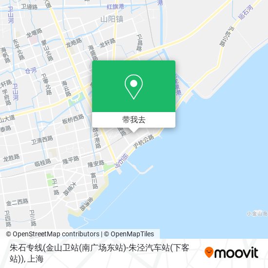 朱石专线(金山卫站(南广场东站)-朱泾汽车站(下客站))地图