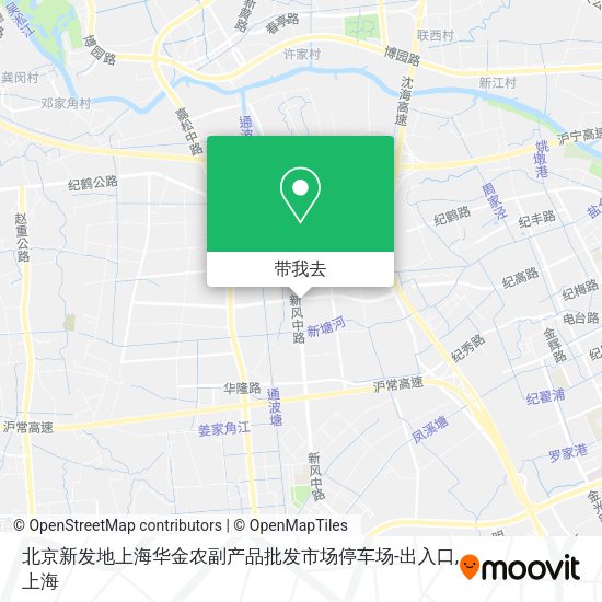 北京新发地上海华金农副产品批发市场停车场-出入口地图