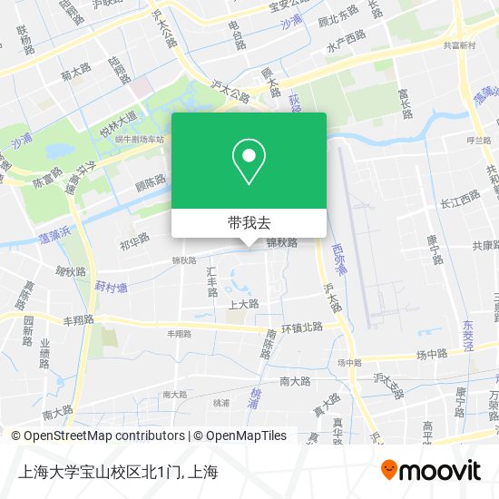 上海大学宝山校区北1门地图