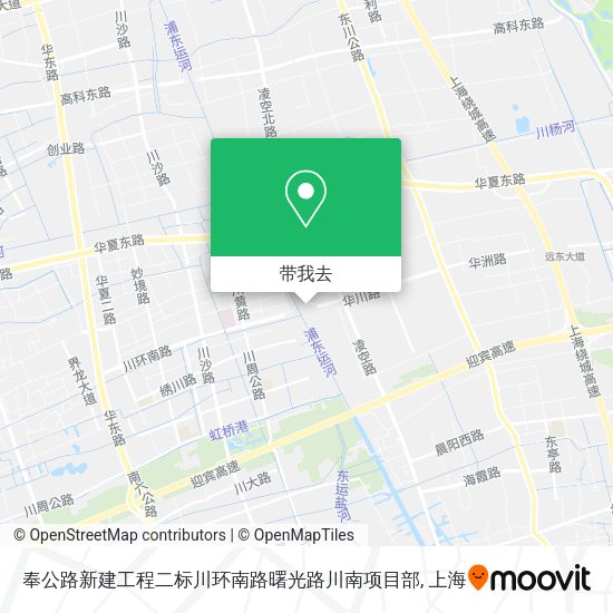 奉公路新建工程二标川环南路曙光路川南项目部地图