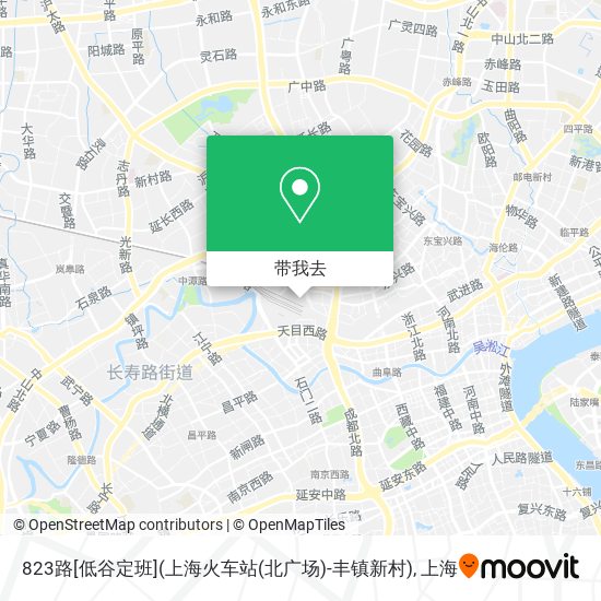823路[低谷定班](上海火车站(北广场)-丰镇新村)地图