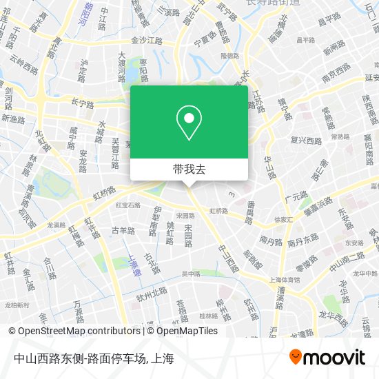 中山西路东侧-路面停车场地图