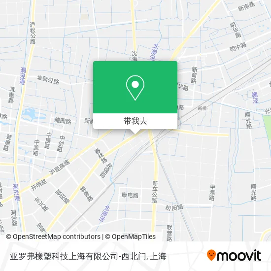 亚罗弗橡塑科技上海有限公司-西北门地图
