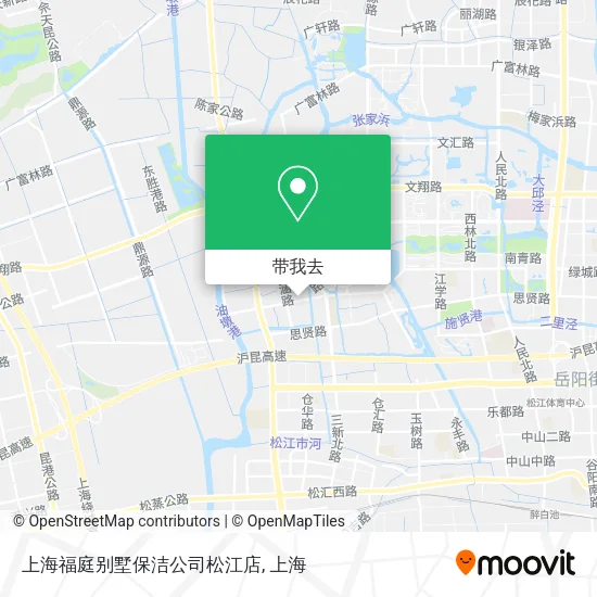 上海福庭别墅保洁公司松江店地图