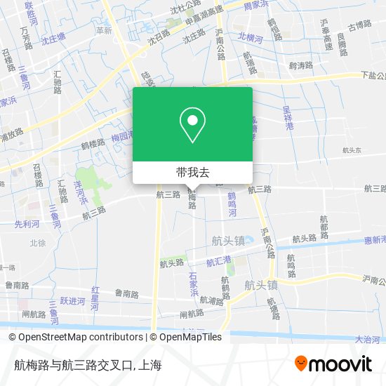 航梅路与航三路交叉口地图
