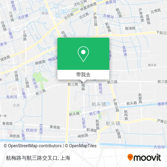 航梅路与航三路交叉口地图