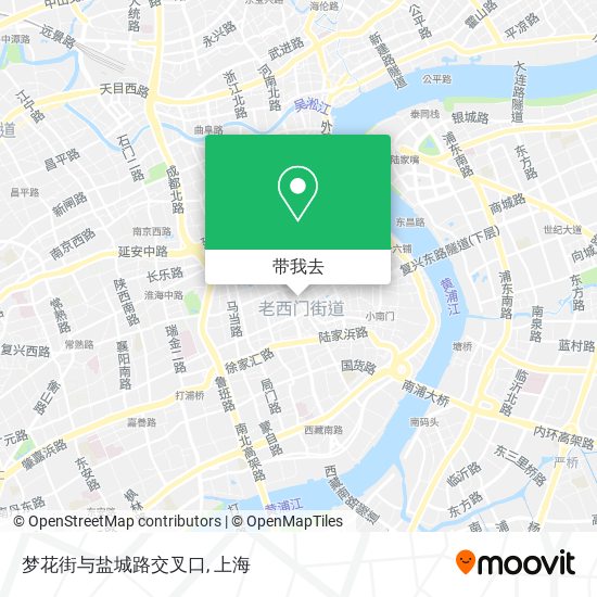 梦花街与盐城路交叉口地图